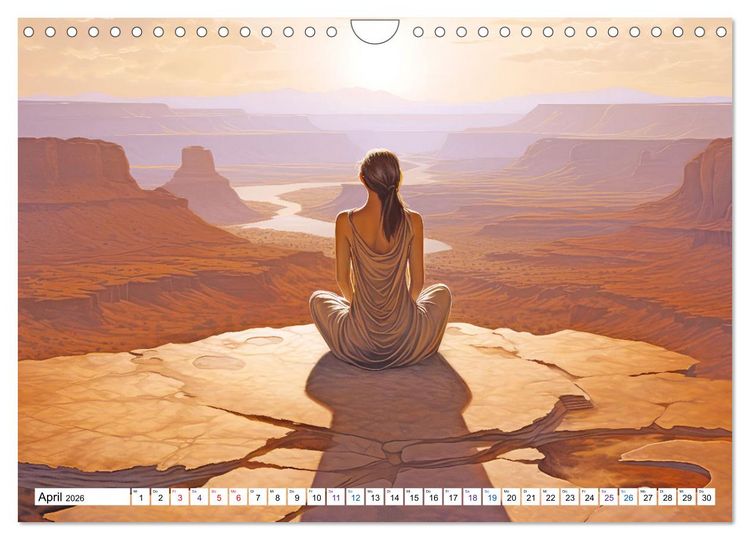 Produktbild: Meditation und weiter Horizont (Wandkalender 2026 DIN A4 quer), CALVENDO Monatskalender