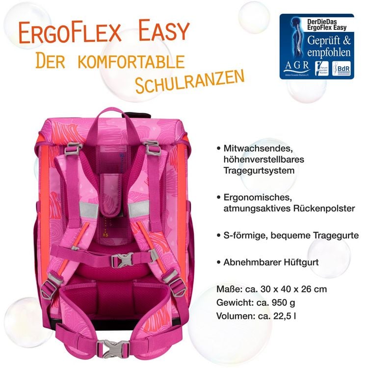 Produktbild: DerDieDas Schulranzen Set ErgoFlex Easy, Schulranzen Set, 5tlg, Roses