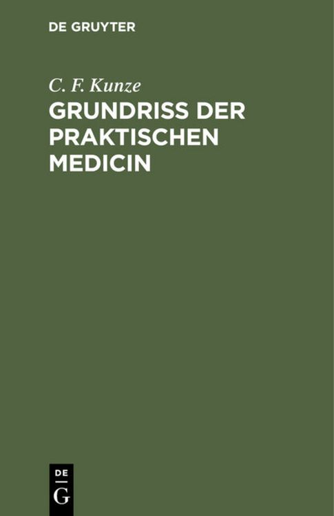 Produktbild: Grundriss der Praktischen Medicin