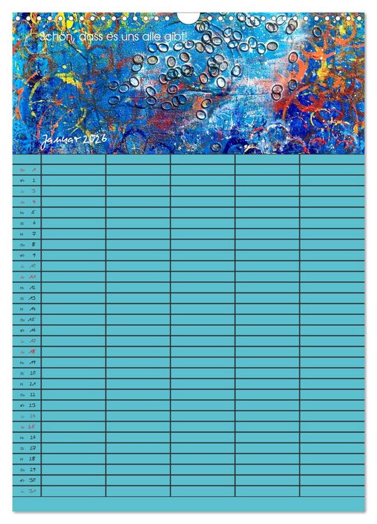 Produktbild: Gl&uuml;ckstage (Wandkalender 2026 DIN A3 hoch), CALVENDO Monatskalender