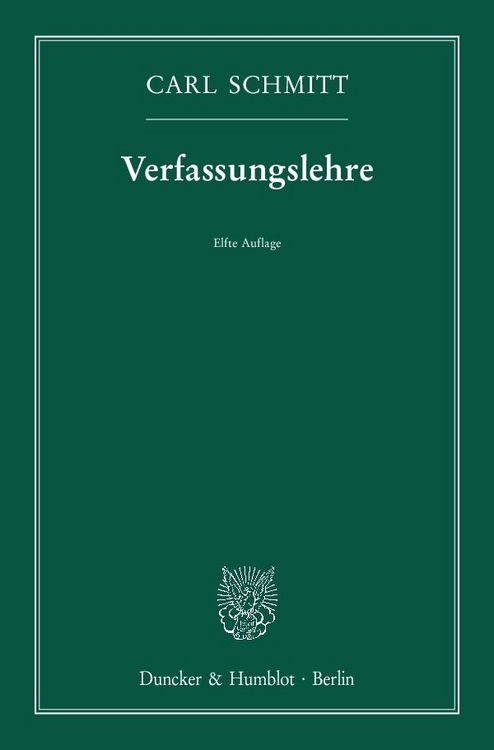 Produktbild: Verfassungslehre.