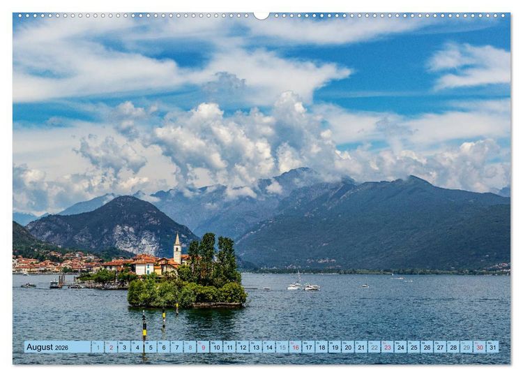 Produktbild: Italiens romantische Seen (hochwertiger Premium Wandkalender 2026 DIN A2 quer), Kunstdruck in Hochglanz
