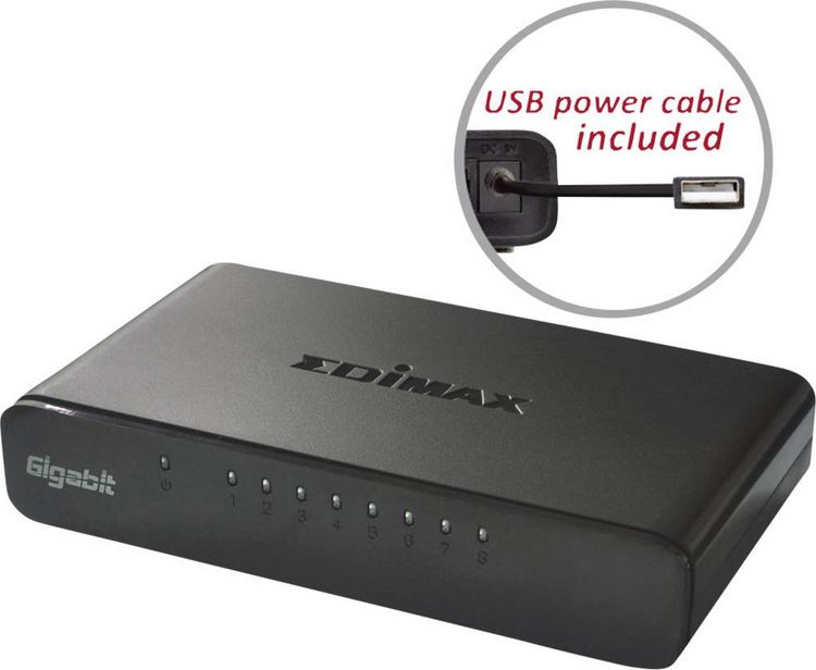 Produktbild: EDIMAX ES-5800G V3 ES-5800G V3 Netzwerk Switch 8 Port 1 GBit/s