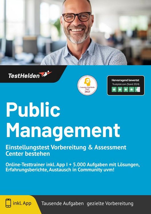 Produktbild: Public Management Einstellungstest: Vorbereitung & Assessment Center bestehen -