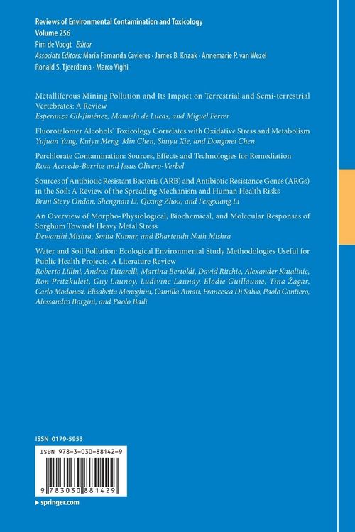 Produktbild: Reviews of Environmental Contamination and Toxicology Volume 256