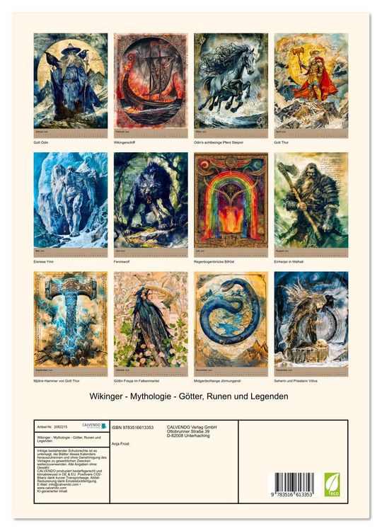 Produktbild: Wikinger - Mythologie - G&ouml;tter, Runen und Legenden (Wandkalender 2026 DIN A3 hoch), CALVENDO Monatskalender
