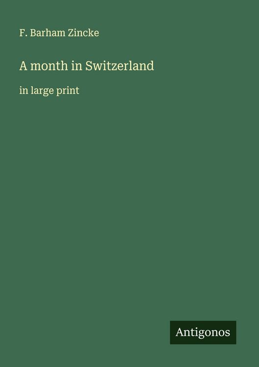 Produktbild: A month in Switzerland