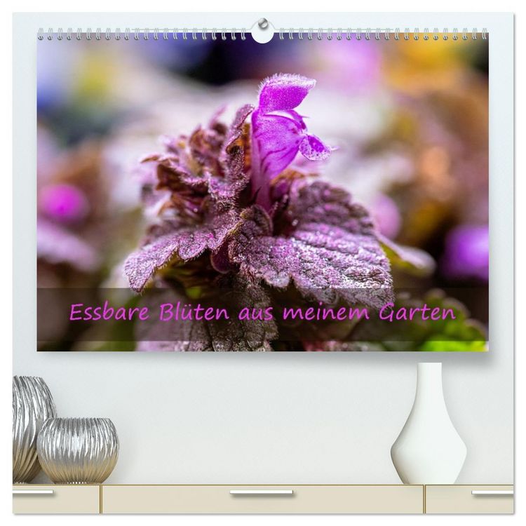 Produktbild: Essbare Bl&uuml;ten aus meinem Garten (hochwertiger Premium Wandkalender 2026 DIN A2 quer), Kunstdruck in Hochglanz