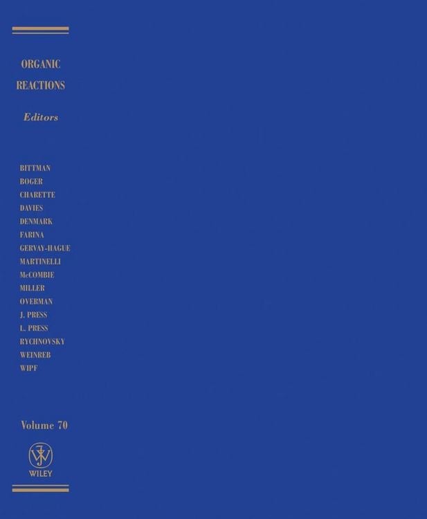 Produktbild: Organic Reactions, Volume 70