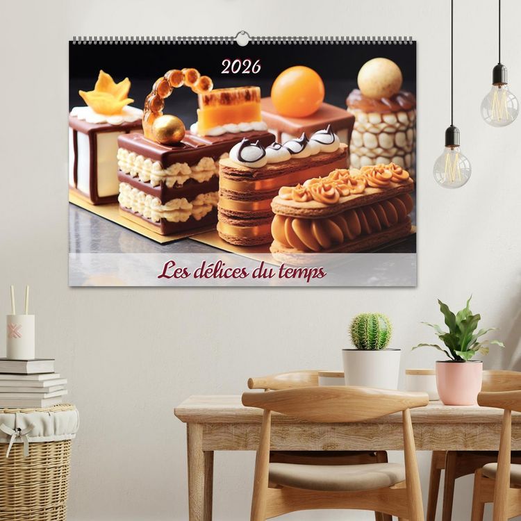 Produktbild: Les d&eacute;lices du temps (Calendrier mural 2026 DIN A2 vertical), CALVENDO calendrier mensuel