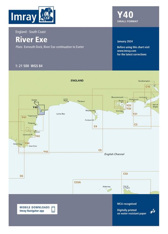 Produktbild: Y40 River Exe (Small Format), Imray Chart