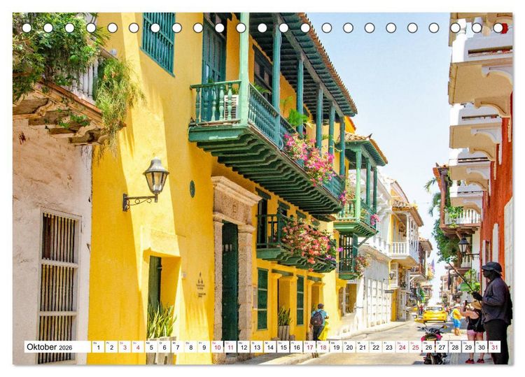 Produktbild: Cartagena - Stadt an der Karibikk&uuml;ste Kolumbiens (Tischkalender 2026 DIN A5 quer), CALVENDO Monatskalender