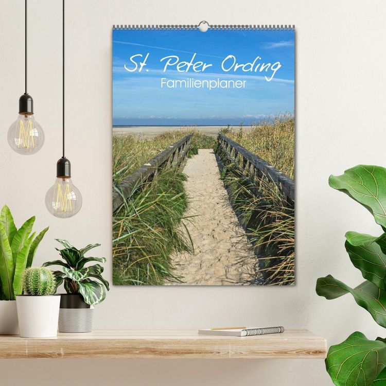 Produktbild: St. Peter Ording Familienplaner (Wandkalender 2026 DIN A2 hoch), CALVENDO Monatskalender