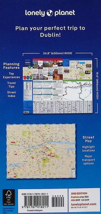 Produktbild: Lonely Planet Dublin City Map