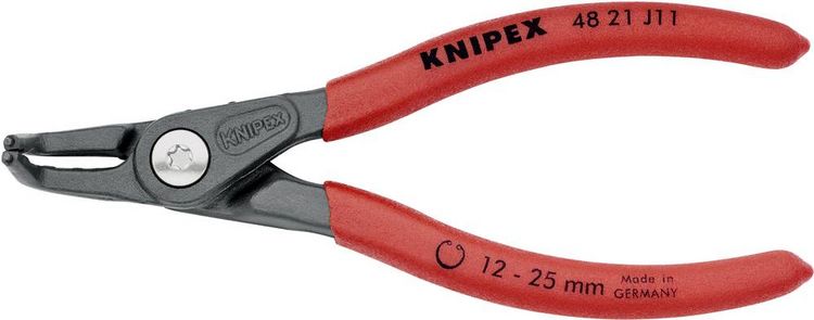 Produktbild: Knipex 48 21 J11 Seegeringzange Passend f&uuml;r (Seegeringzangen) Innenringe 12-25 mm Spitzenform (Details) abgewinkelt 90&deg;