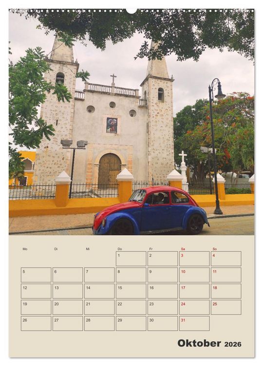 Produktbild: Mexiko Yucat&aacute;n Terminplaner (hochwertiger Premium Wandkalender 2026 DIN A2 hoch), Kunstdruck in Hochglanz