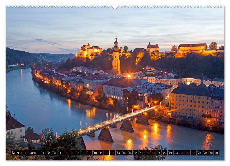 Produktbild: Burghausen - Mittelalter an der Salzach (hochwertiger Premium Wandkalender 2026 DIN A2 quer), Kunstdruck in Hochglanz