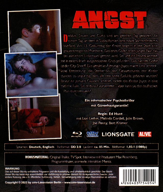 Produktbild: Angst (Bloody Birthday) (Blu-ray)