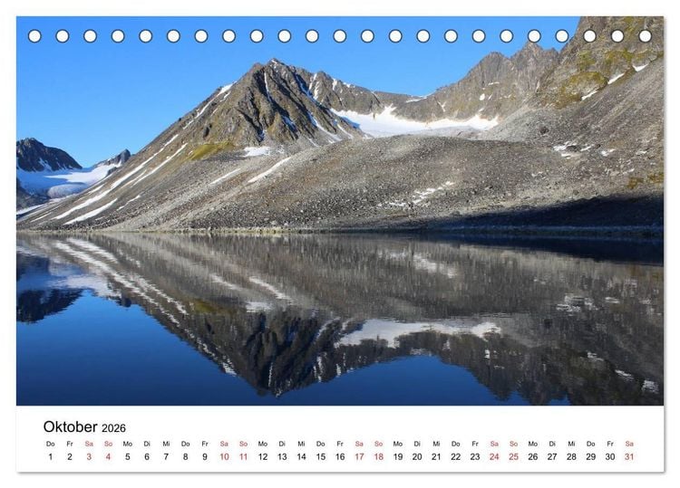 Produktbild: Svalbard 2026 (Tischkalender 2026 DIN A5 quer), CALVENDO Monatskalender