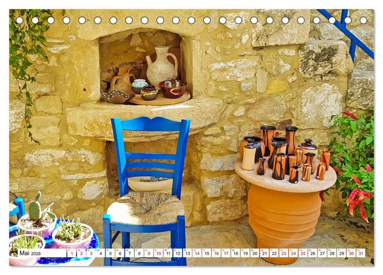 Produktbild: Idylle auf Kreta (Tischkalender 2026 DIN A5 quer), CALVENDO Monatskalender