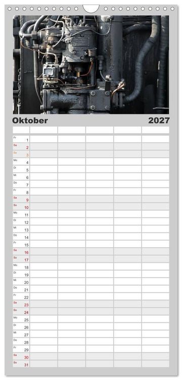 Produktbild: Familienplaner 2027 - Die Brockenbahn mit 5 Spalten (Wandkalender, 21 x 45 cm) CALVENDO