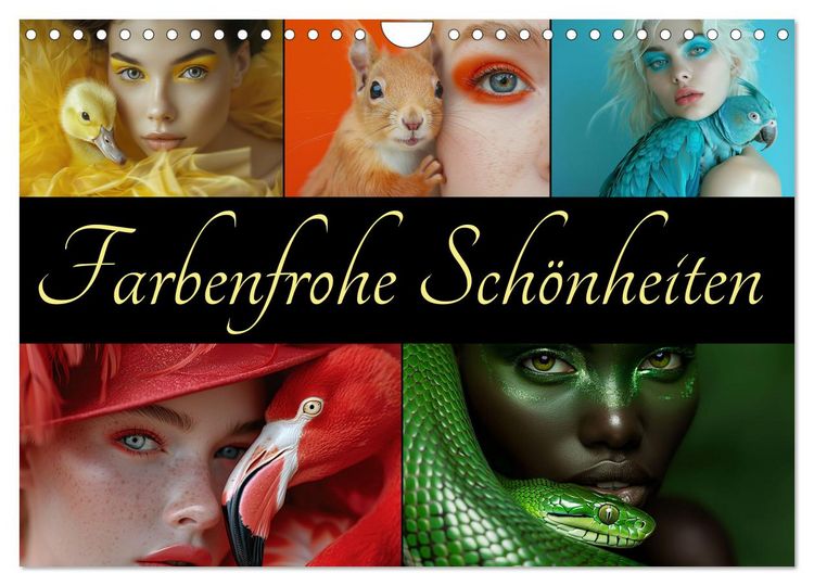 Produktbild: Farbenfrohe Sch&ouml;nheiten (Wandkalender 2026 DIN A4 quer), CALVENDO Monatskalender