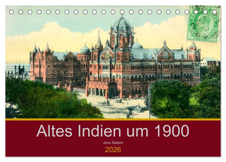 Produktbild: Altes Indien um 1900 (Tischkalender 2026 DIN A5 quer), CALVENDO Monatskalender