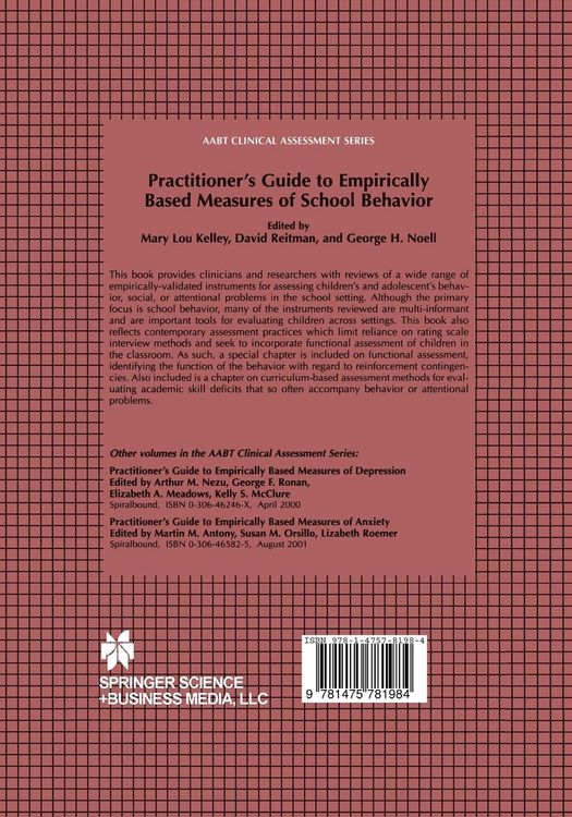 Produktbild: Practitioner&rsquo;s Guide to Empirically Based Measures of School Behavior