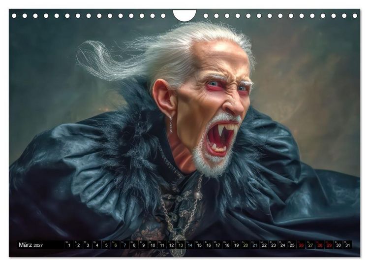 Produktbild: Vampire - Blutdurstige Nachtgestalten (Wandkalender 2027 DIN A4 quer), CALVENDO Monatskalender