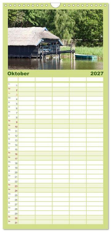 Produktbild: Familienplaner 2027 - Fischland-Dar&szlig;-Zingst - Momente einer Reise mit 5 Spalten (Wandkalender, 21 x 45 cm) CALVENDO