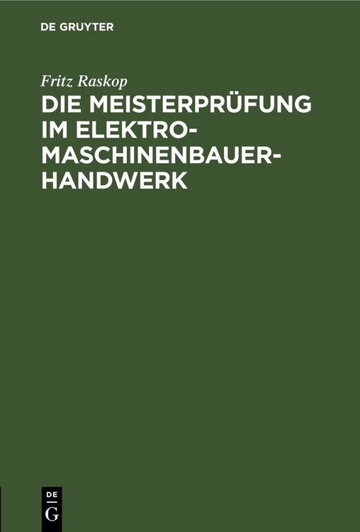 Produktbild: Die Meisterpr&uuml;fung im Elektro-Maschinenbauer-Handwerk