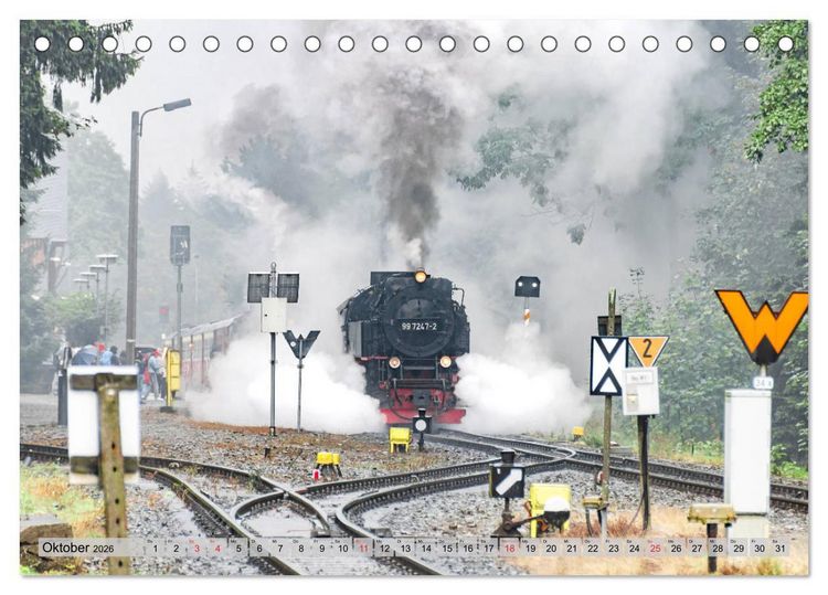 Produktbild: Volldampf durch den Harz (Tischkalender 2026 DIN A5 quer), CALVENDO Monatskalender