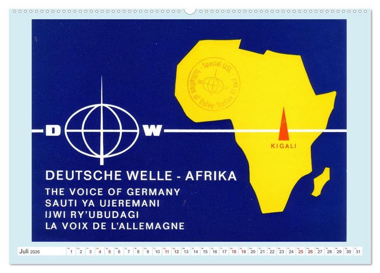 Produktbild: Rundfunk in Deutschland - Historische QSL-Karten (Wandkalender 2026 DIN A2 quer), CALVENDO Monatskalender