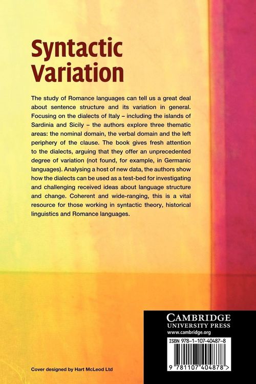 Produktbild: Syntactic Variation