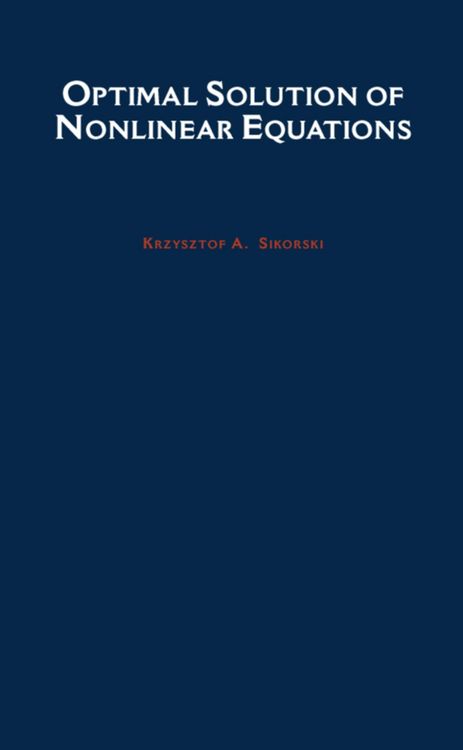 Produktbild: Optimal Solution of Nonlinear Equations