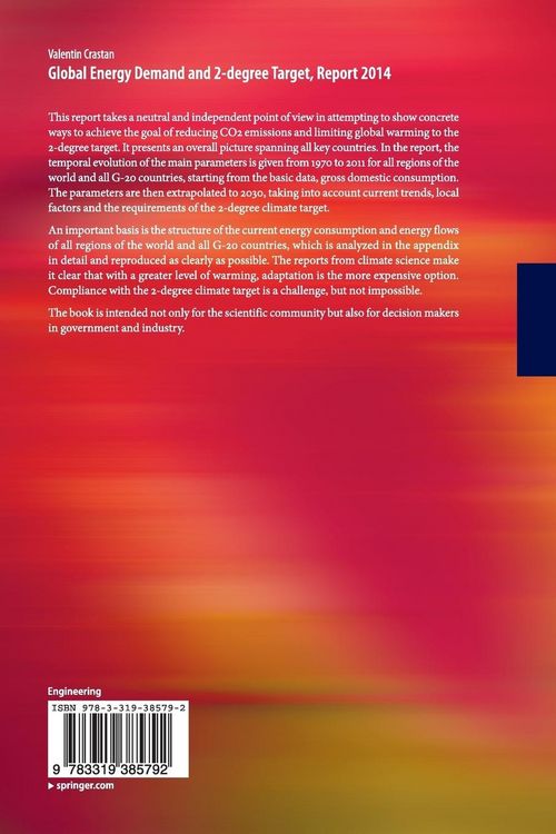 Produktbild: Global Energy Demand and 2-degree Target, Report 2014