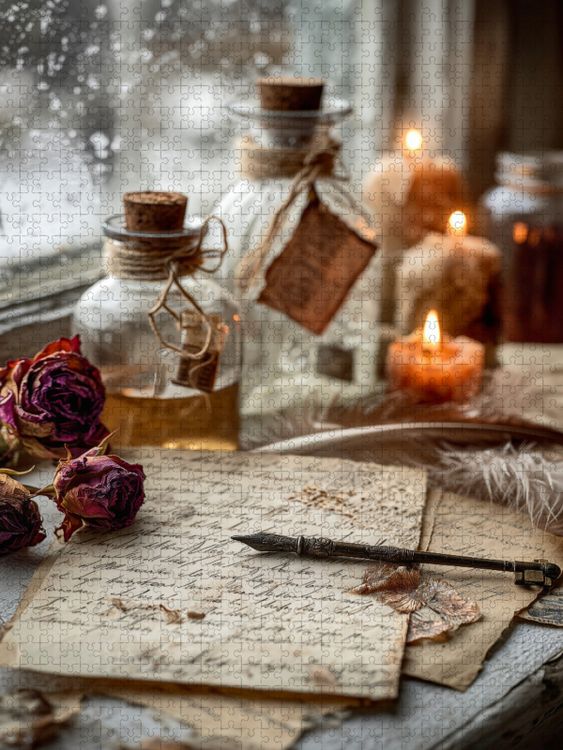 Produktbild: CALVENDO Puzzle Frost vor dem Fenster, W&auml;rme im Herzen und ein neues Jahr beginnt leise | 2000 Teile Lege-Gr&ouml;&szlig;e 90x67cm Foto-Puzzle f&uuml;r gl&uuml;ckliche Stu