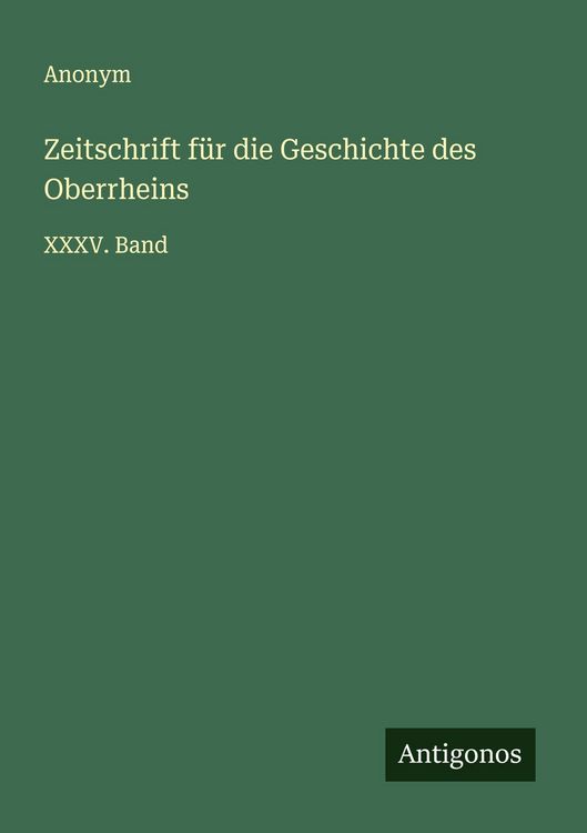 Produktbild: Zeitschrift f&uuml;r die Geschichte des Oberrheins