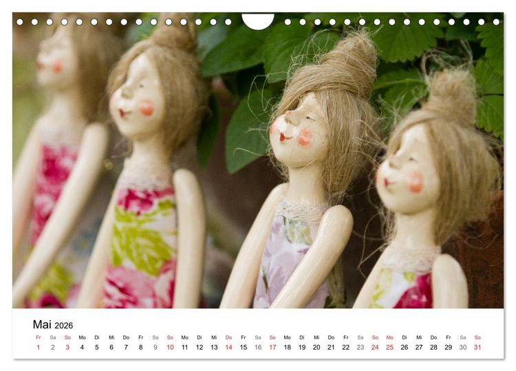 Produktbild: Tausendsch&ouml;n - handgeferigte Tonwesen (Wandkalender 2026 DIN A4 quer), CALVENDO Monatskalender