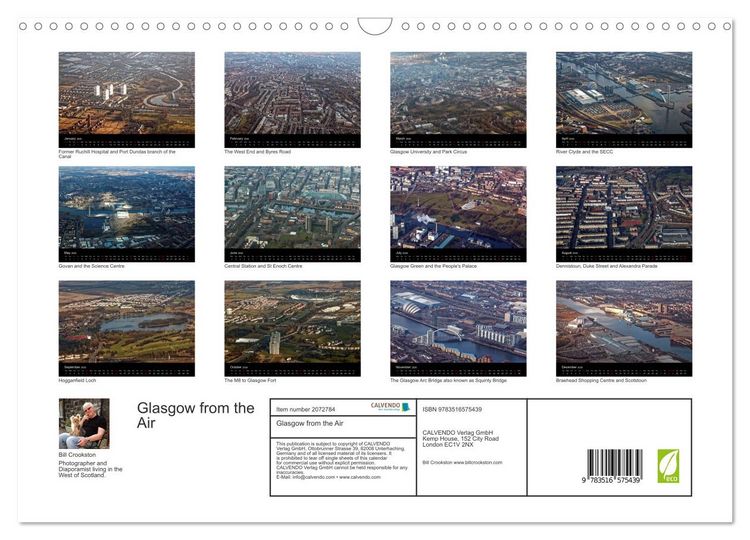 Produktbild: Glasgow from the Air (Wall Calendar 2026 DIN A3 landscape), CALVENDO 12 Month Wall Calendar