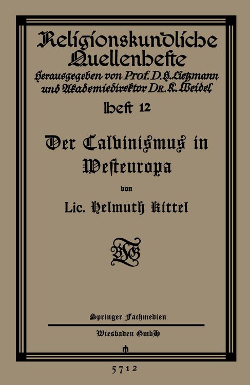 Produktbild: Der Calvinismus in Westeuropa