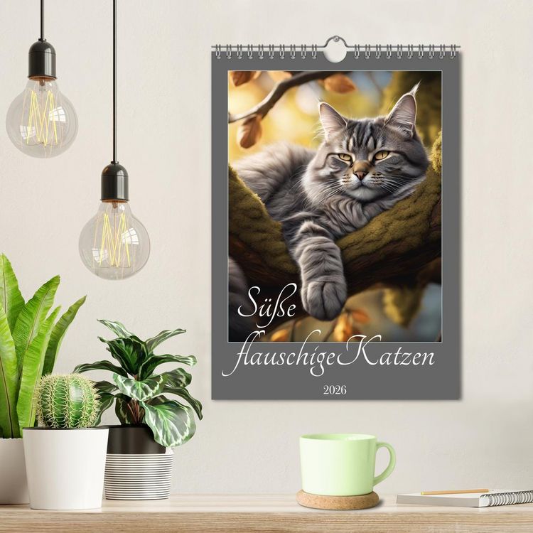 Produktbild: S&uuml;&szlig;e flauschige Katzen (Wandkalender 2026 DIN A4 hoch), CALVENDO Monatskalender