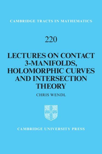 Produktbild: Lectures on Contact 3-Manifolds, Holomorphic Curves and Intersection Theory