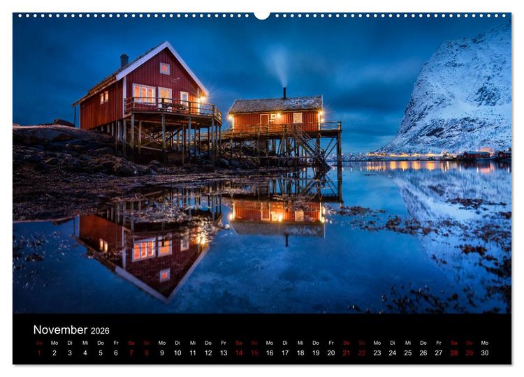 Produktbild: Lofoten - Inseln im Nordmeer (Wandkalender 2026 DIN A2 quer), CALVENDO Monatskalender