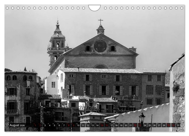 Produktbild: Mallorca monochrom (Wandkalender 2026 DIN A4 quer), CALVENDO Monatskalender