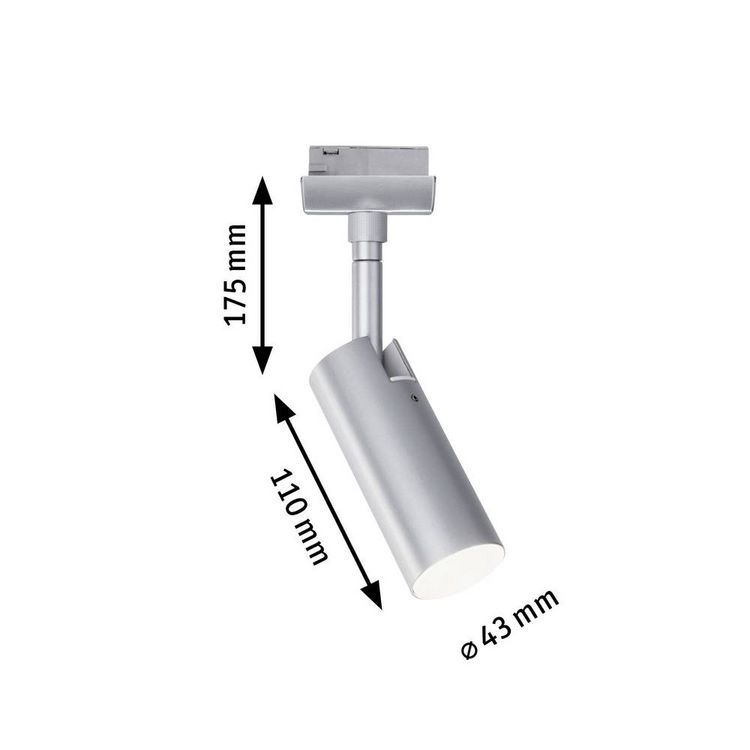 Produktbild: Paulmann Tubo Hochvolt-Schienensystem-Leuchte URail LED fest eingebaut 5W LED Chrom (matt)