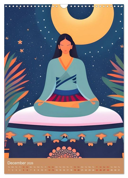 Produktbild: Meditation Unites (Wall Calendar 2026 DIN A3 portrait), CALVENDO 12 Month Wall Calendar