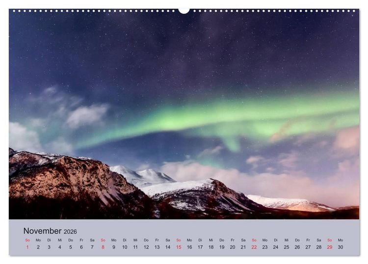Produktbild: Norwegen - Mythos Nordlichter (Wandkalender 2026 DIN A2 quer), CALVENDO Monatskalender