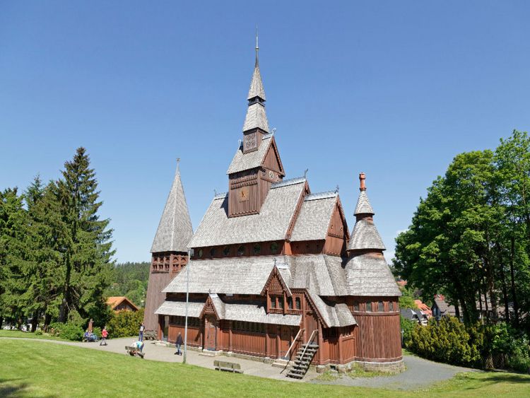 Produktbild: CALVENDO Puzzle Stabkirche | 1000 Teile Lege-Gr&ouml;&szlig;e 64x48cm Foto-Puzzle f&uuml;r gl&uuml;ckliche Stunden