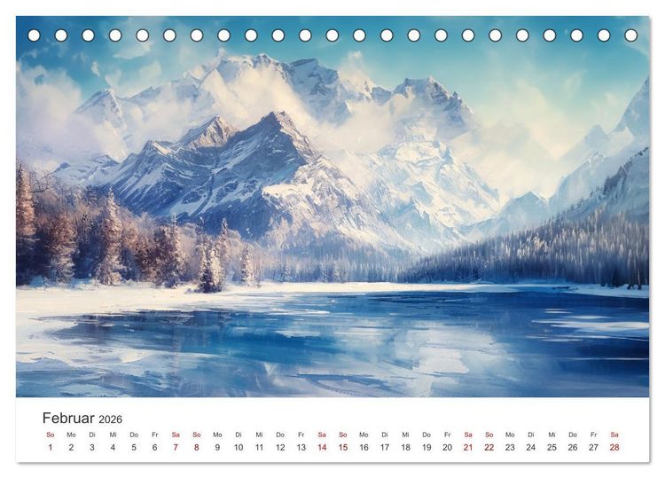 Produktbild: Farben und Licht - Landschaftsmalerei im Jahreskreis (Tischkalender 2026 DIN A5 quer), CALVENDO Monatskalender